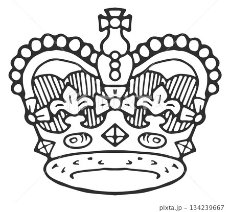 A crown with a cross on top A crown with a cross on top 134239667