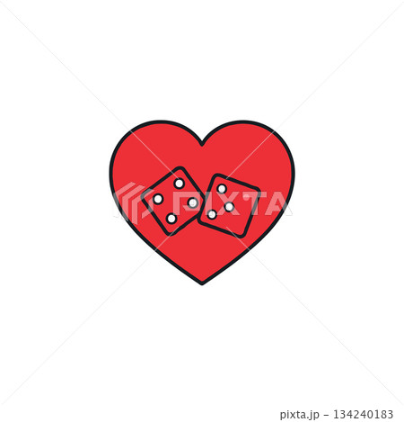 Love's gamble, a heart-shaped chance: Exploring the intersection of love and luck with dice Love's gamble, a heart-shaped chance: Exploring the intersection of love and luck with dice 134240183