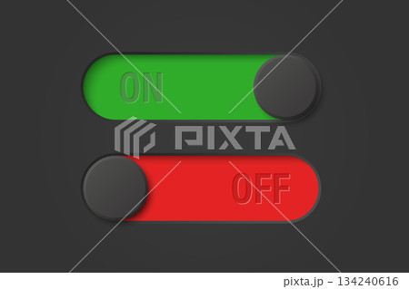 Vector Black Toggle Switch Set. Realistic Toggle Switch. On Off Button, Modern Toggle Switch for User Interface, App, Web, Settings, Technology. UI Element, Control Panel Vector Black Toggle Switch Set. Realistic Toggle Switch. On Off Button, Modern Toggle Switch for User Interface, App, Web, Settings, Technology. UI Element, Control Panel 134240616