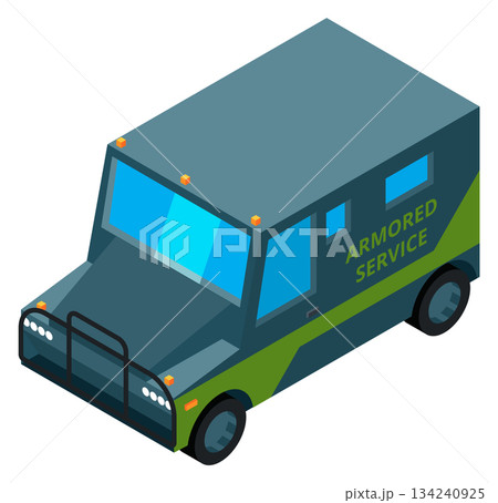 A blue and green armored service vehicle A blue and green armored service vehicle 134240925