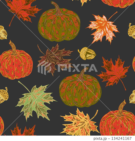 seamless pattern with pumpkins seamless pattern with pumpkins 134241167
