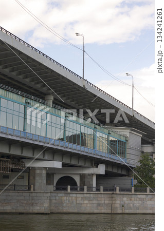 Moscow metro station. Located on the bridge. Photo. Moscow metro station. Located on the bridge. Photo. 134241261