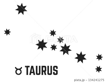 A constellation of stars with the word Taurus written below it 134241275
