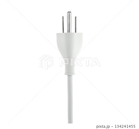 A white plug with three prongs 134241455