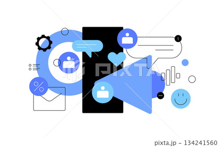 Online marketing, SMM, target audience and promo activity 134241560