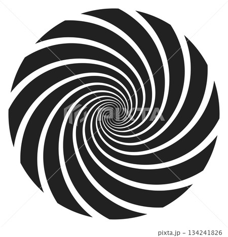 A black and white spiral with a white background A black and white spiral with a white background 134241826