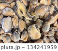 Top view of frozen mussels, seafood concept, keto diet ingredients, healthy marine food 134241959