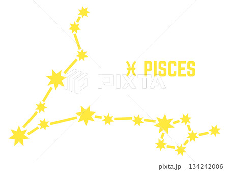 Pisces constellation. Ancient sky stars mystic symbol 134242006