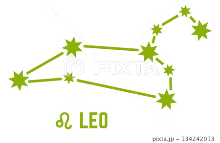 Leo constellation. Esoteric calendar star color symbol 134242013