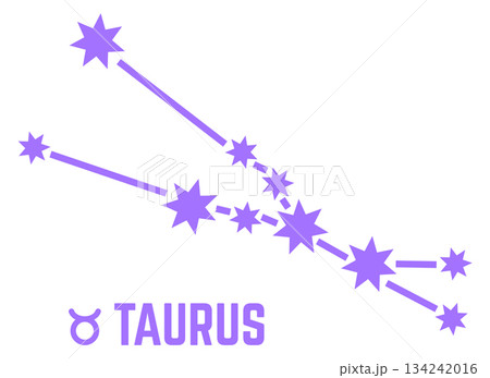 Taurus stars sign. Astrology calendar space symbol 134242016