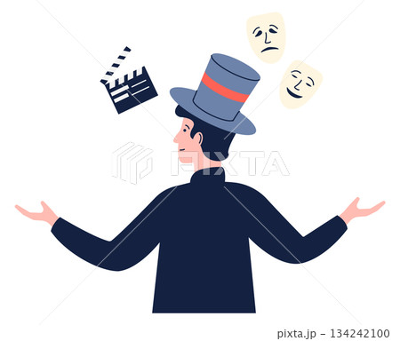 Director color character. Theater or movie film creator 134242100