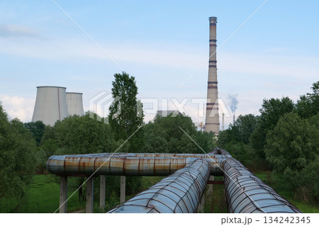 View of heat electric power station View of heat electric power station 134242345