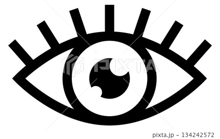 Female eye icon. Beauty symbol. Vision sign 134242572