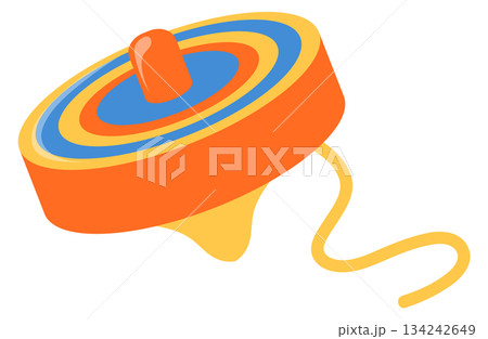 Koma cartoon icon. Spinning japanese wooden toy Koma cartoon icon. Spinning japanese wooden toy 134242649