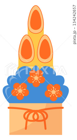 Japanese lucky charm. Decorative asian cartoon toy 134242657