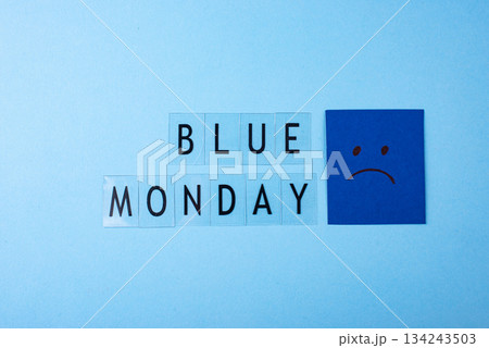 Blue monday concept, post-holiday blues 134243503