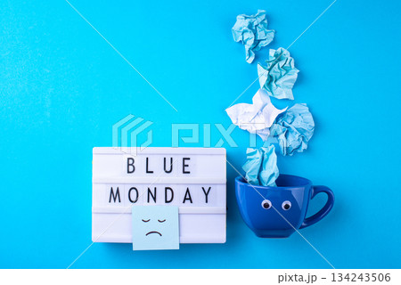 Blue monday concept, post-holiday blues 134243506