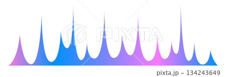 Waveform in neon colors. Laser equalizer music mixer 134243649