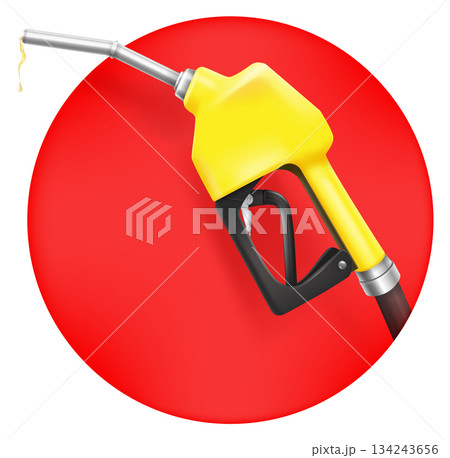 Fuel gun realistic mockup. Car station pump Fuel gun realistic mockup. Car station pump 134243656