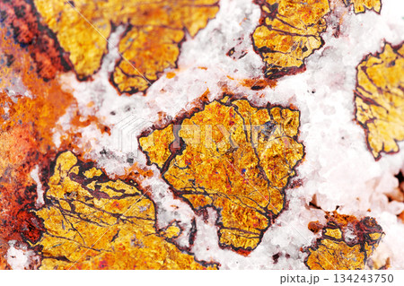 Natural chalcopyrite stone specimen showcasing golden metallic luster and copper-rich mineral 134243750