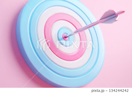 中心に矢が命中したターゲット 中心に矢が命中したターゲット 134244242