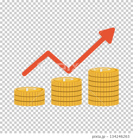 ポイントアップのイラスト 134246263