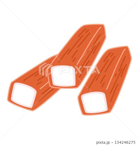 Surimi Crab Sticks seafood illustration 134246275