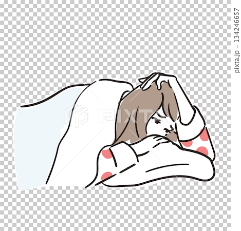 落ち込んでいる若い女性 134246657