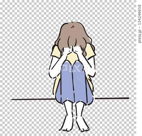 落ち込んでいる若い女性 134246658