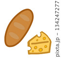 パンとチーズのアイコンセット 134247277