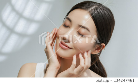 若い女性のビューティーポートレート　Generative AI 134247461