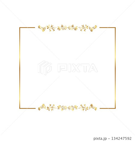 Elegant gold floral frame free vector illustration Elegant gold floral frame free vector illustration 134247592