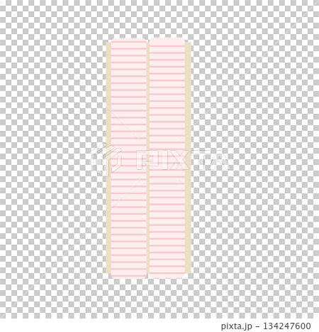 縫紉用橡皮筋的圖示材料 縫紉用橡皮筋的圖示材料 134247600