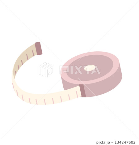 手芸用メジャーのシンプルなイラスト素材 手芸用メジャーのシンプルなイラスト素材 134247602