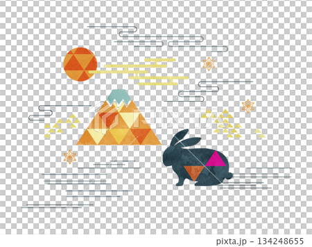 兔子和富士山 134248655