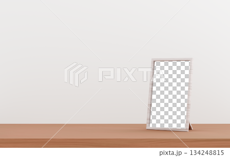 3D素材_写真立て_白背景 134248815