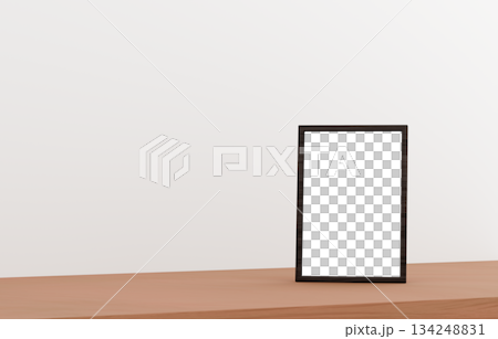 3D素材_写真立て_白背景 134248831