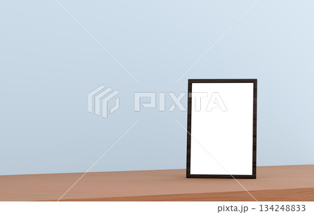 3D素材_写真立て_水色背景 134248833