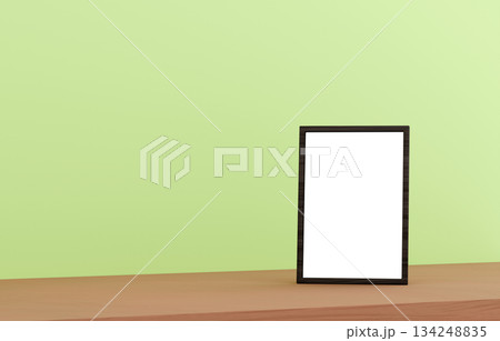 3D素材_写真立て_緑背景 134248835