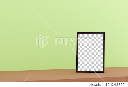 3D素材_写真立て_緑背景 134248835