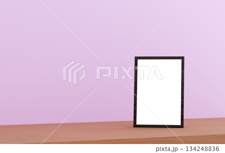 3D素材_写真立て_紫背景 134248836