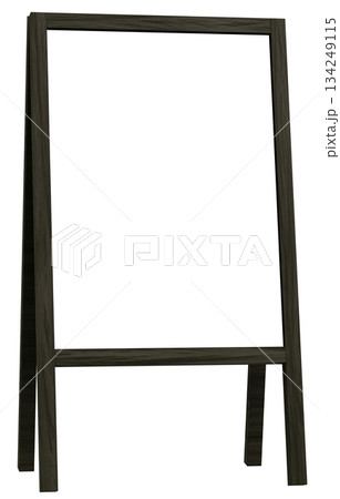 3D素材_フレーム_A看板_黒 134249115