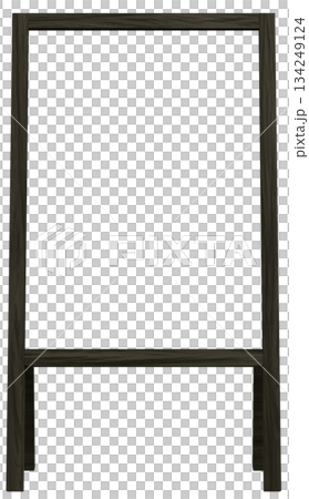 3D素材_フレーム_A看板_黒 134249124