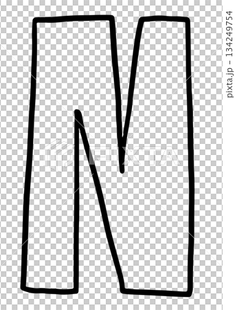 Hand drawn N alphabet letter outline for colouring book, tattoo, font, typography, text, message, campaign badge, initials, name design, print, calligraphy, sticker, poster, cute patch, brooch, art Hand drawn N alphabet letter outline for colouring book, tattoo, font, typography, text, message, campaign badge, initials, name design, print, calligraphy, sticker, poster, cute patch, brooch, art 134249754