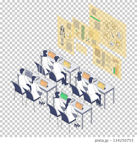 Digital learning scene for doctors undergoing medical training Digital learning scene for doctors undergoing medical training 134250755