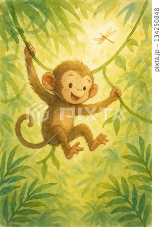 小猿 子猿 赤ちゃんサル 134250848