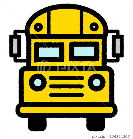 スクールバスのシンプルなアイコン 1-1-color 134251307