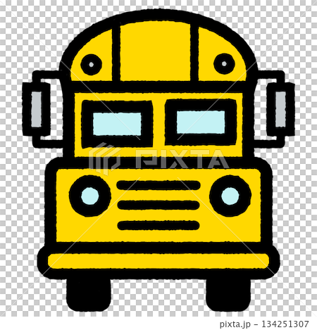 スクールバスのシンプルなアイコン 1-1-color 134251307