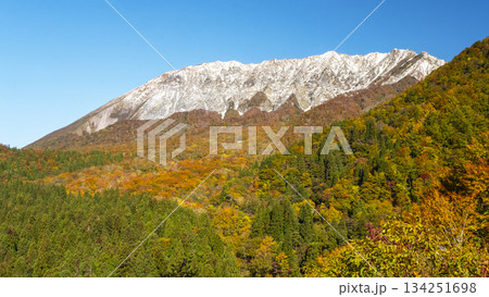 奥大山の秋景色 鍵掛峠付近 奥大山の秋景色 鍵掛峠付近 134251698