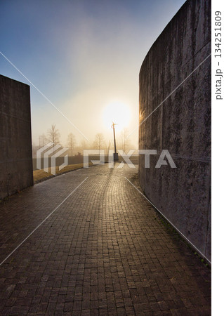 晩秋の朝の市立美術館 晩秋の朝の市立美術館 134251809